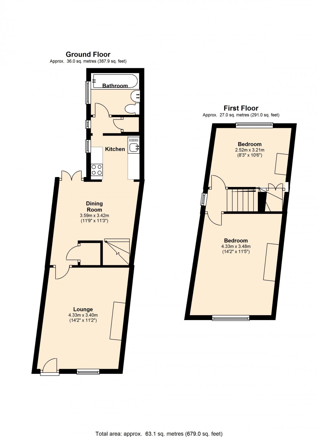 Floorplan for Clewerfields, central Windsor