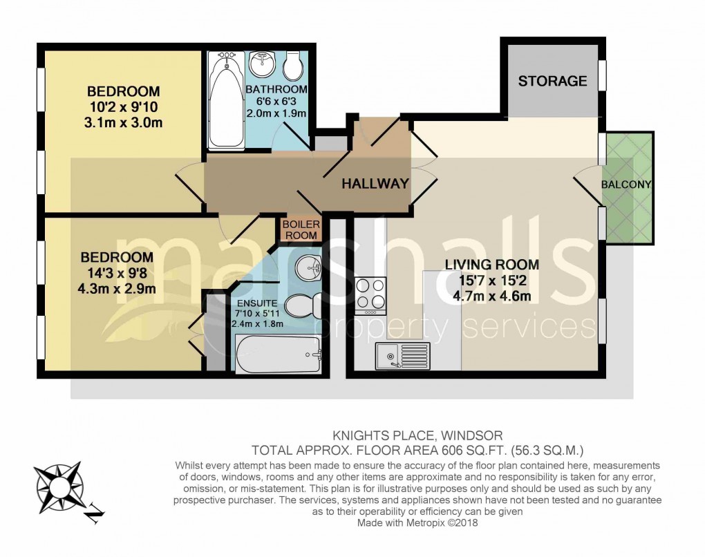 Floorplan for Knights Place, Windsor