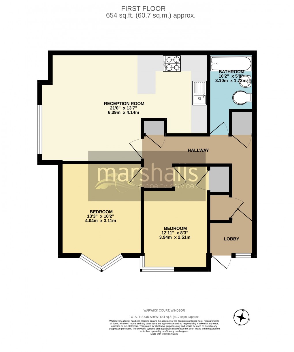 Floorplan for Warwick Court, Windsor