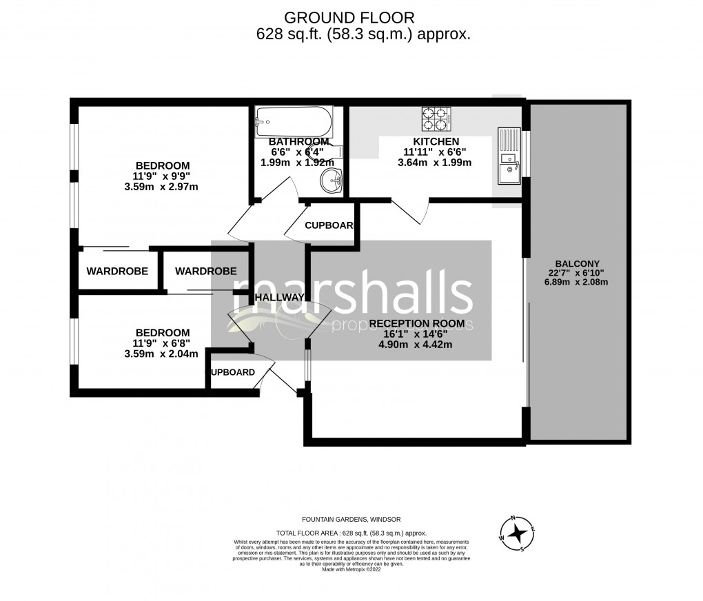 Floorplan for Fountain Gardens, Windsor