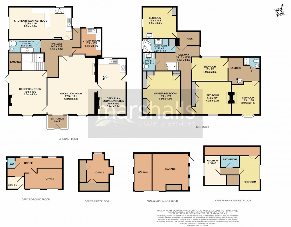 Floorplan for Manor Farm, Dorney