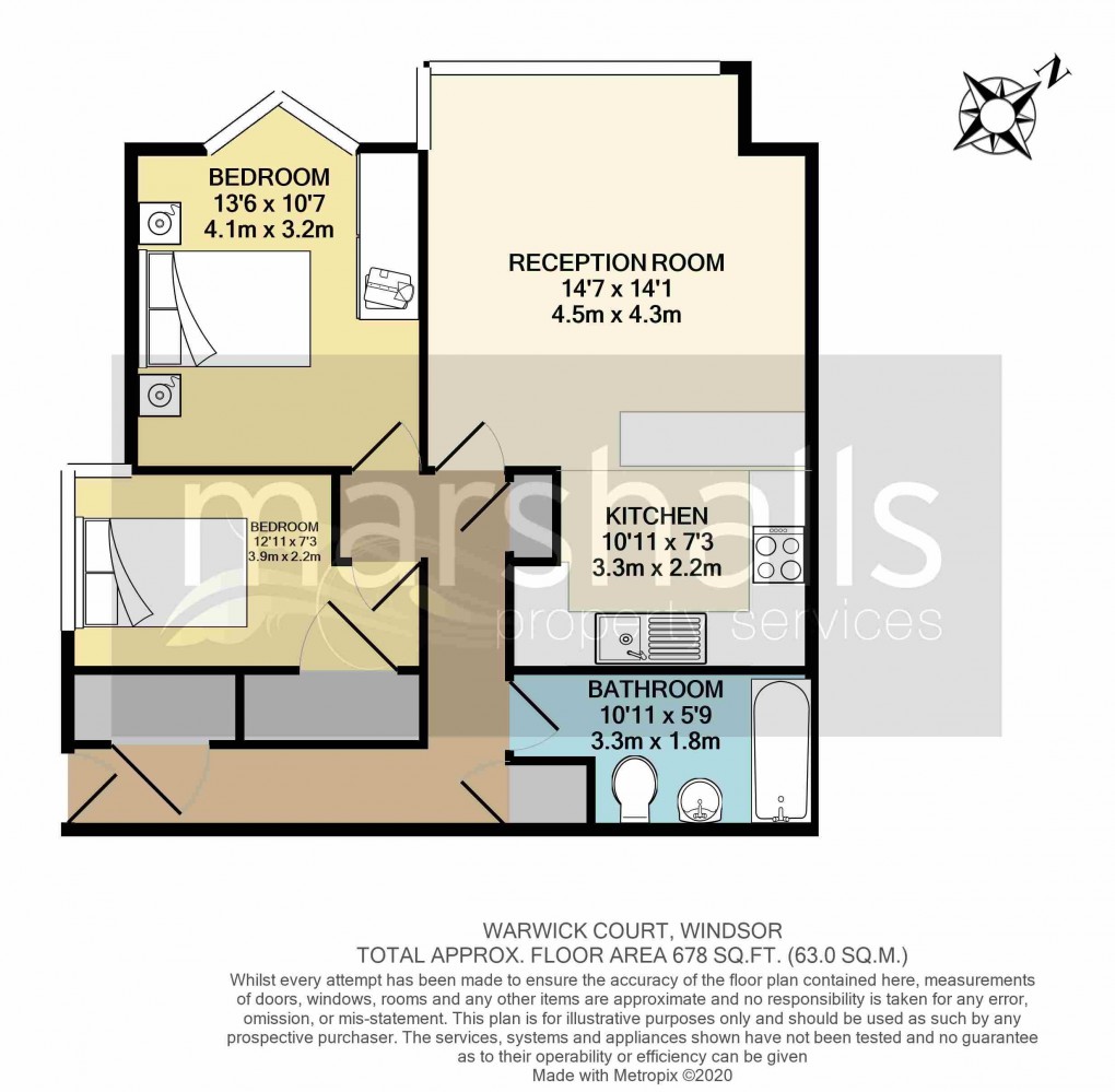 Floorplan for Warwick Court, Windsor