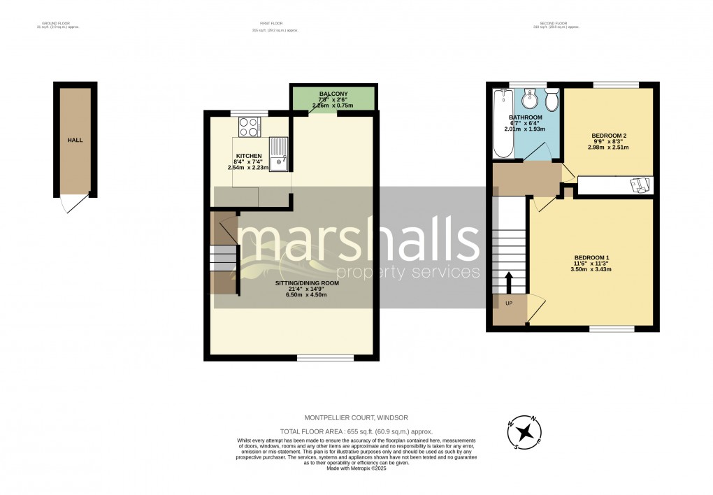 Floorplan for Montpellier Court, Windsor